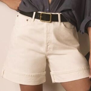 Agolde Dame high rise baggy cuff Jean shorts